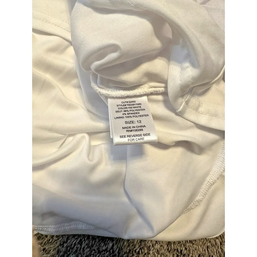 Trixxi Girl - Ruffle Casual Party Dress White Puffy Short Sleeves - Girls Sz 12